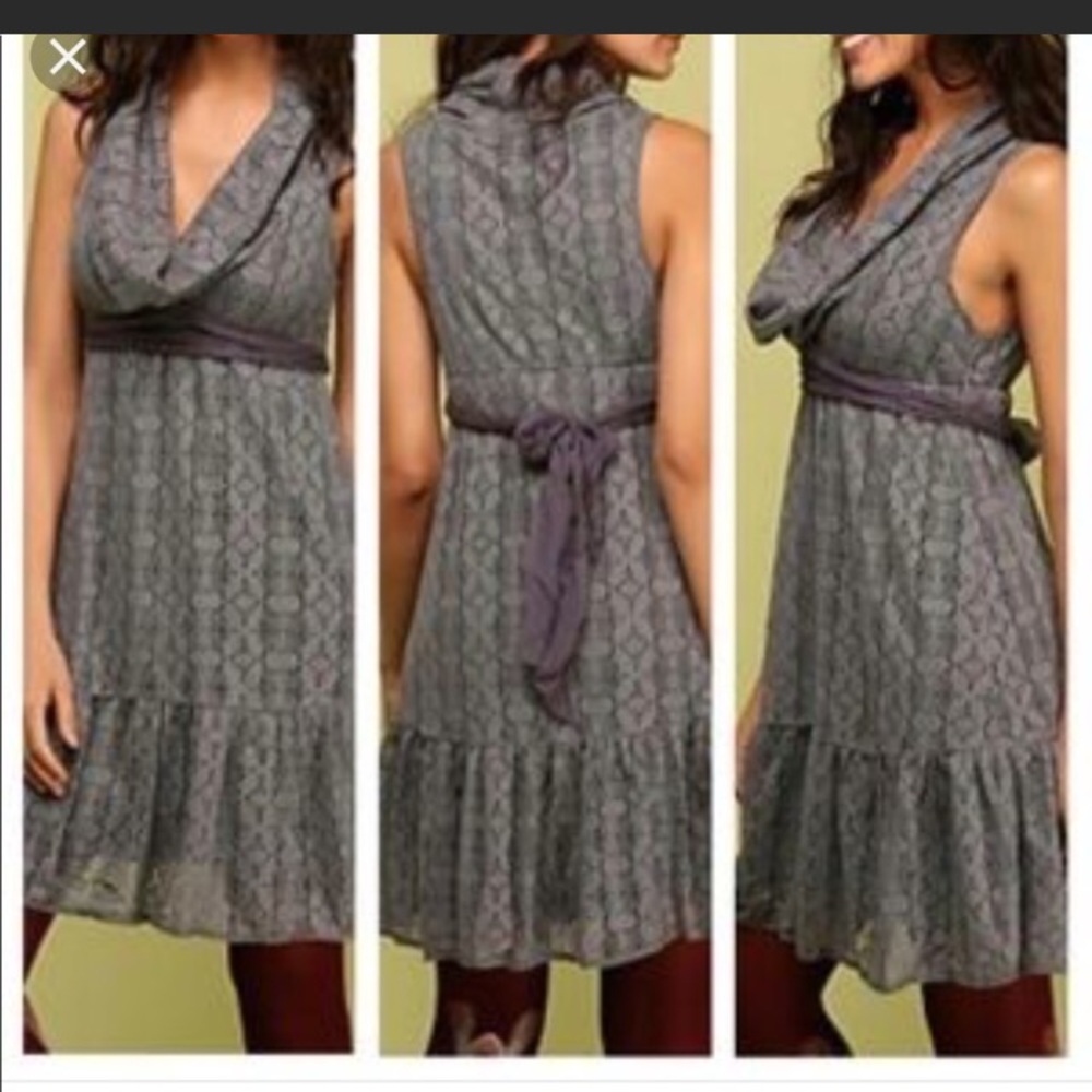 Free People Cowell neck knee maroon lace Dress